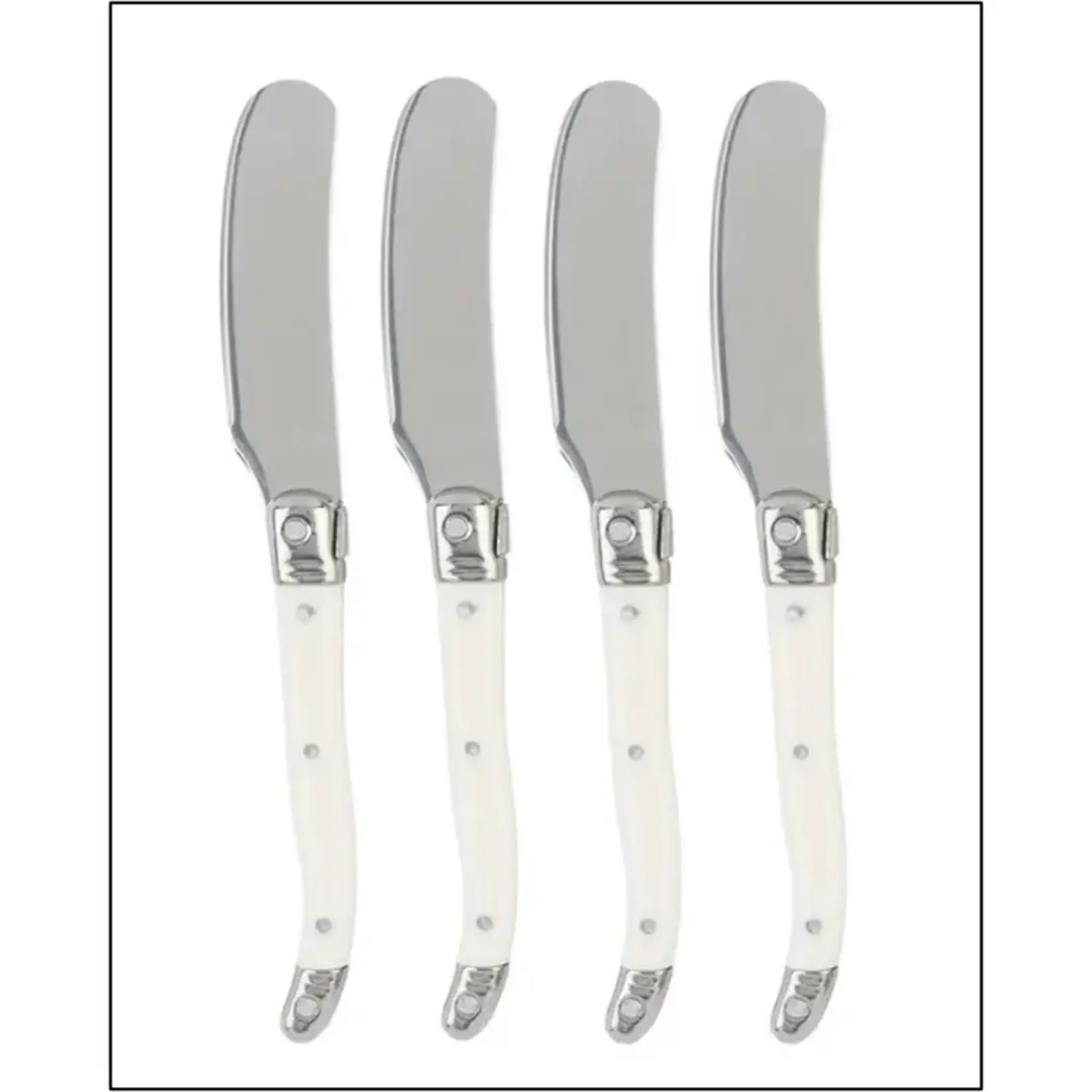 French Home Laguiole 4-Piece Spreader Set with Faux Ivory Handles