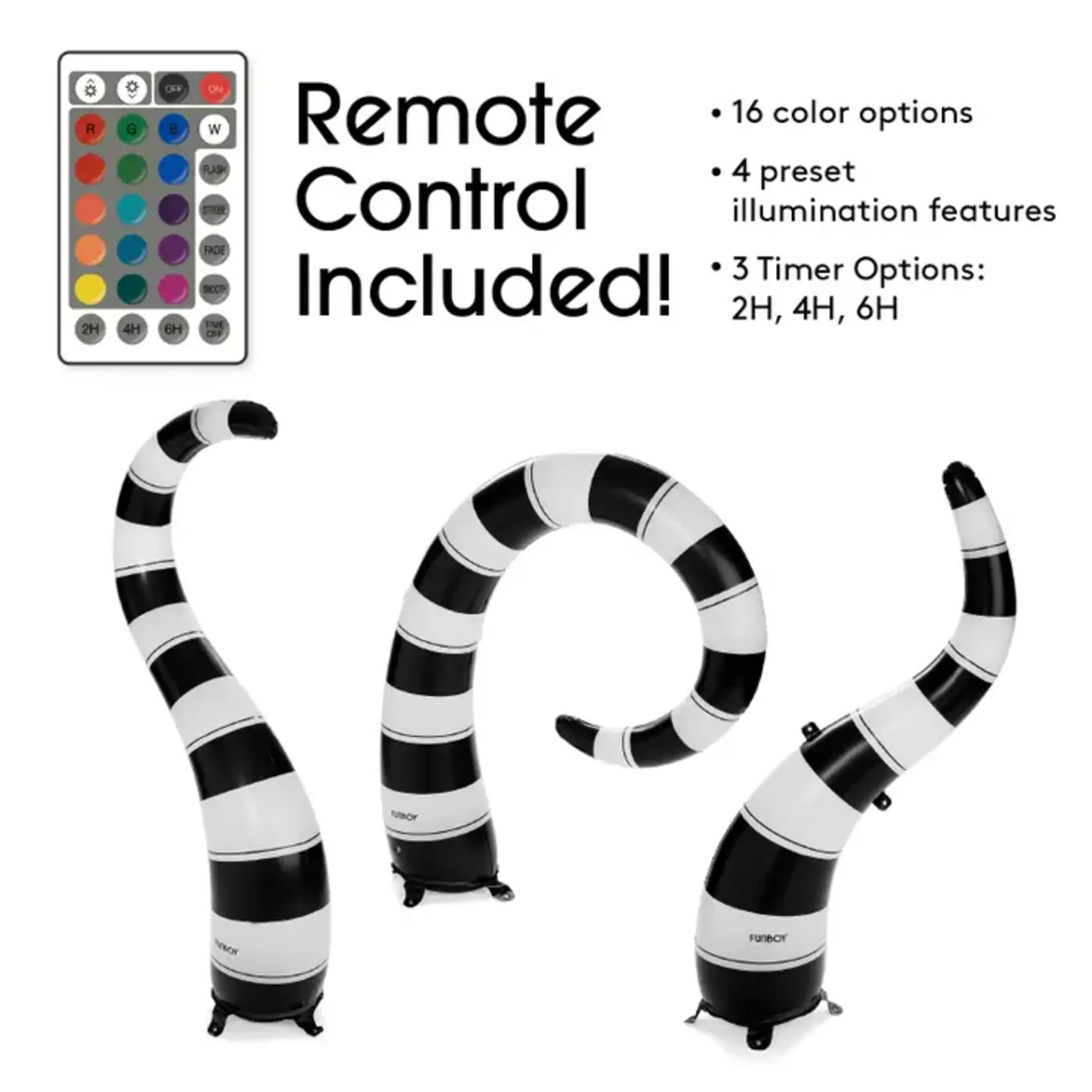 FUNBOY Black and White Halloween Lawn Snakes