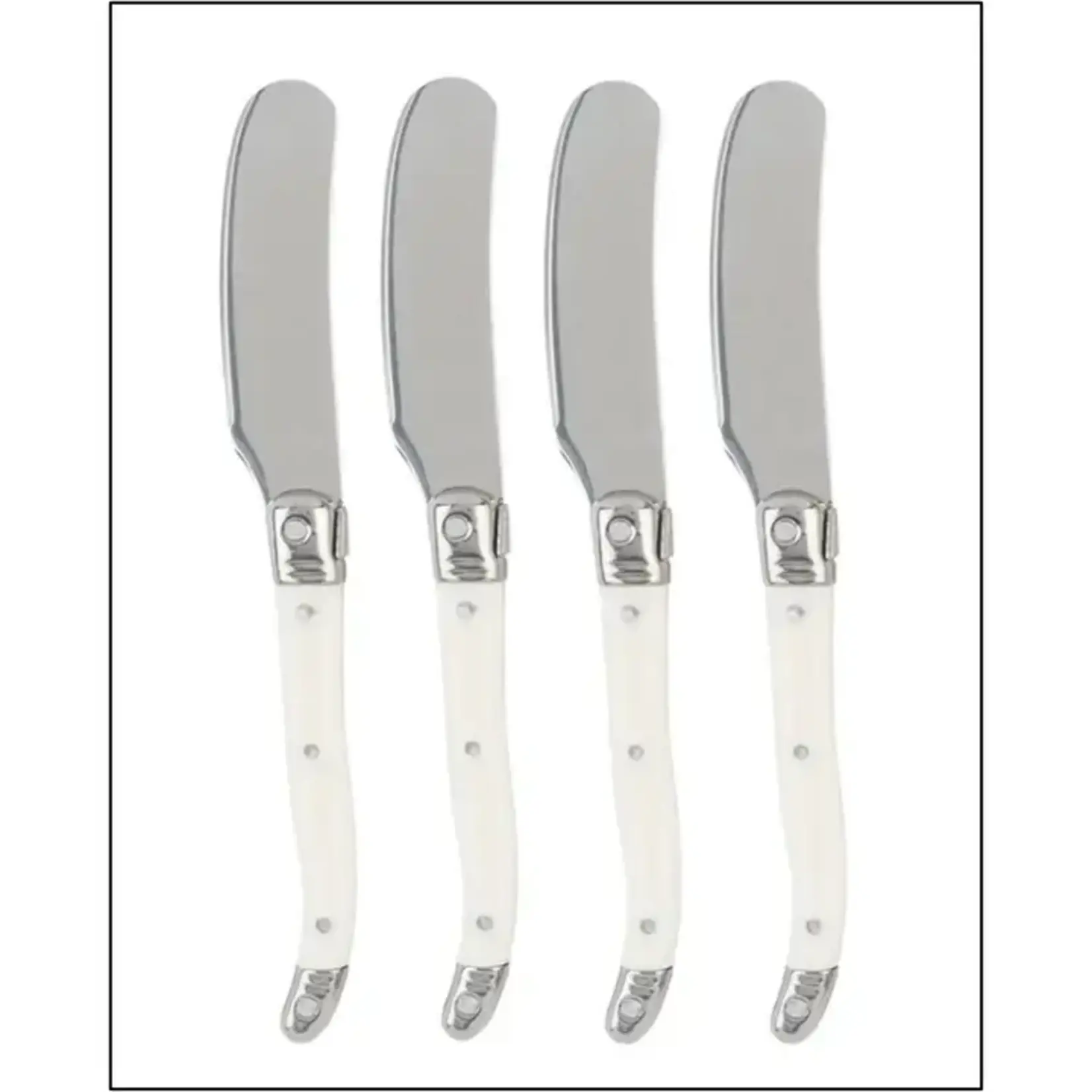 French Home Laguiole 4-Piece Spreader Set with Faux Ivory Handles