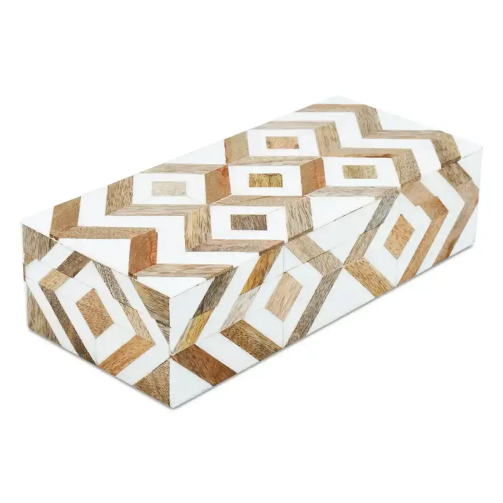 Handicrafts Home Marquet Array Resin & Wood Inlay Decorative Storage Box