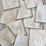 Dot and Army Custom State Cocktail Napkins - Set of Four