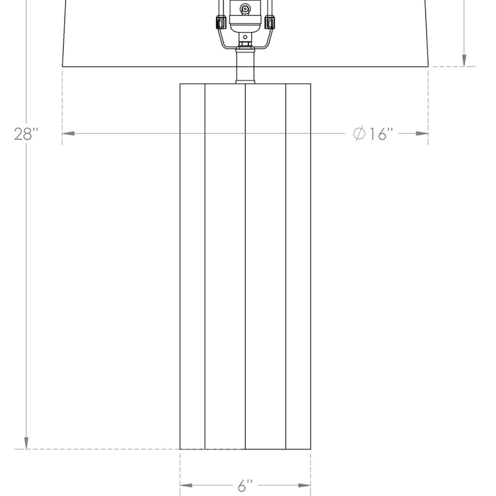 Capri Table Lamp 28″H