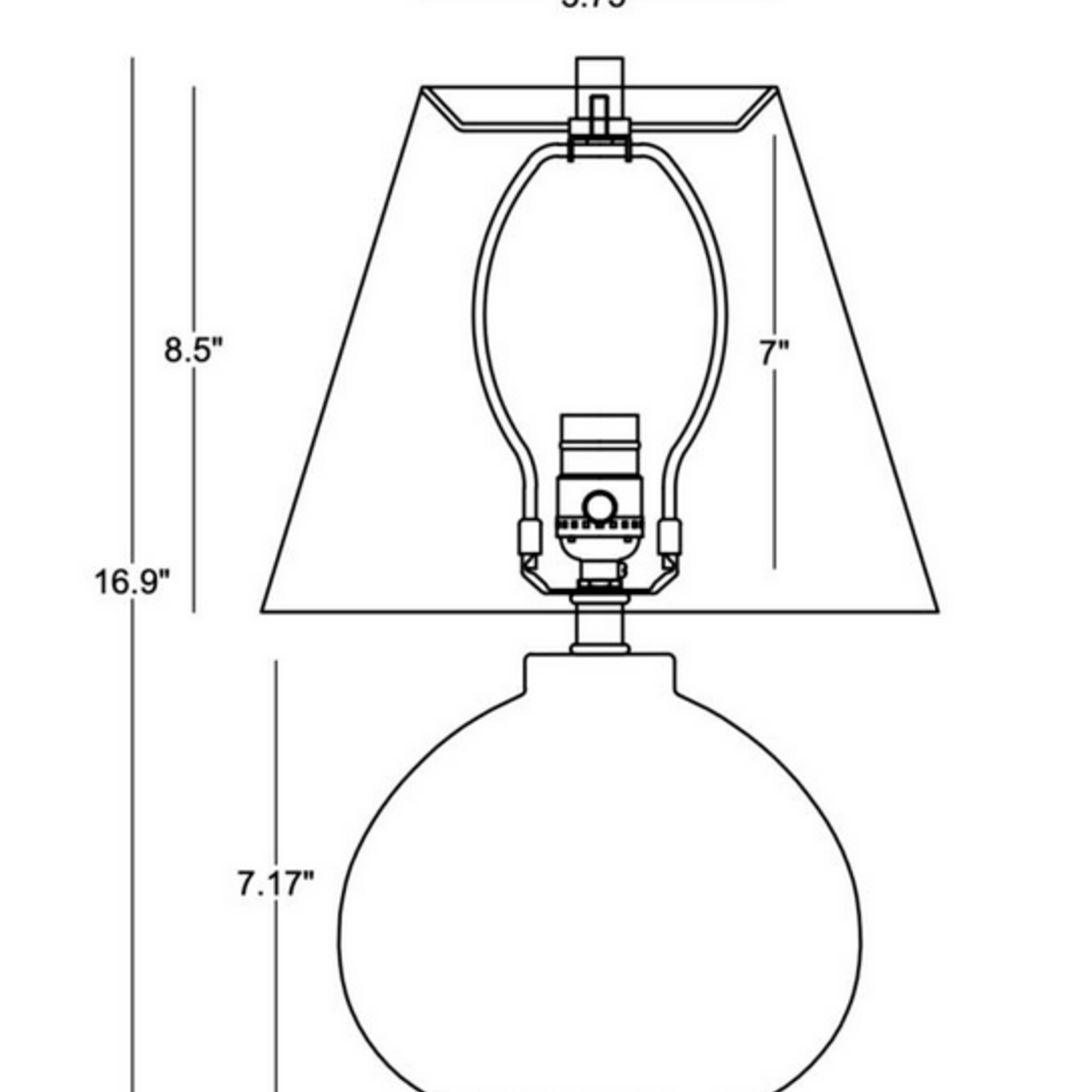 Roscoe Handmade Ceramic Table Lamp 17.5″H