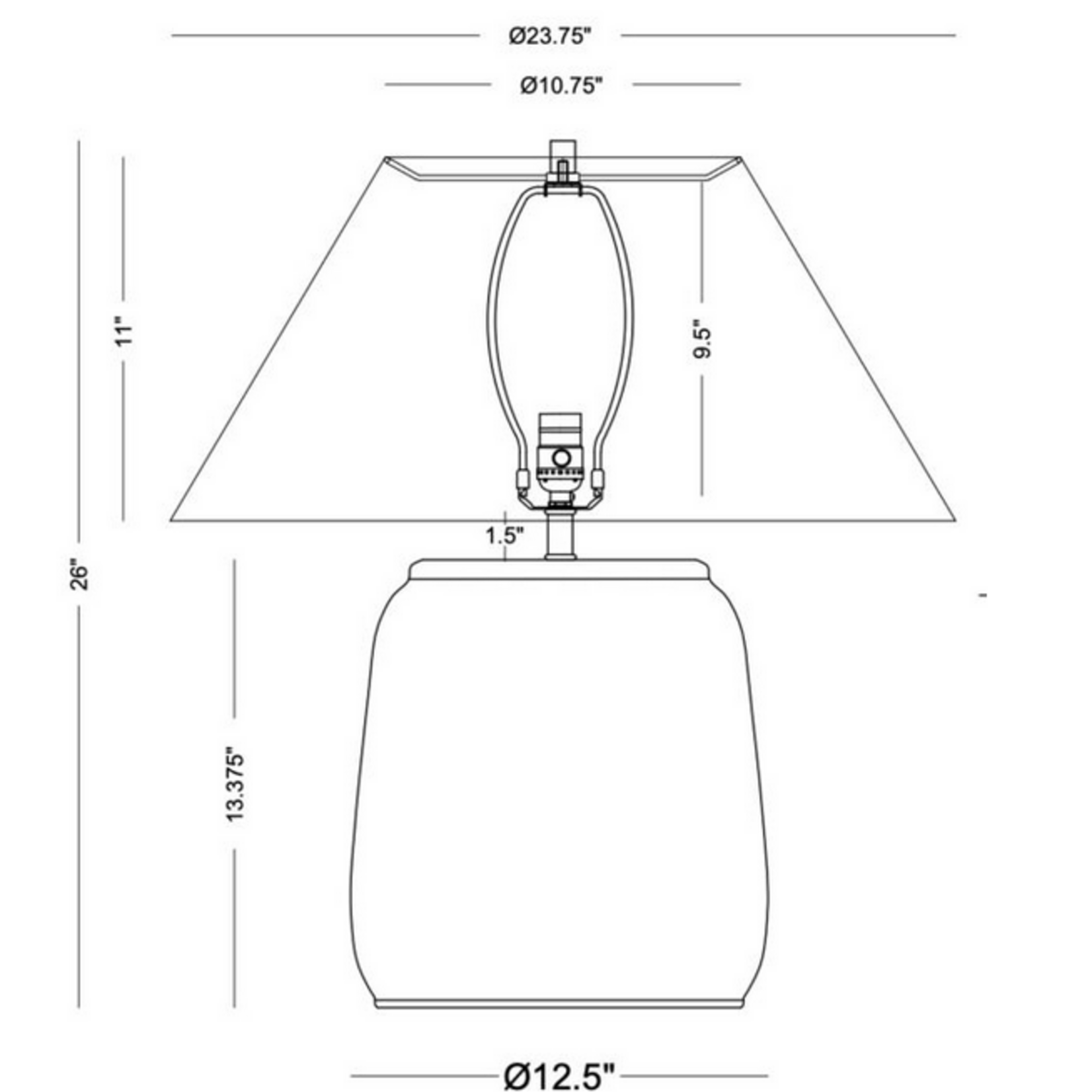 Regina Table Lamp 26″H