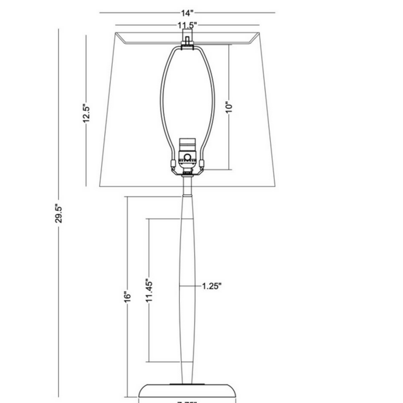 Portland Table Lamp 29.5″H