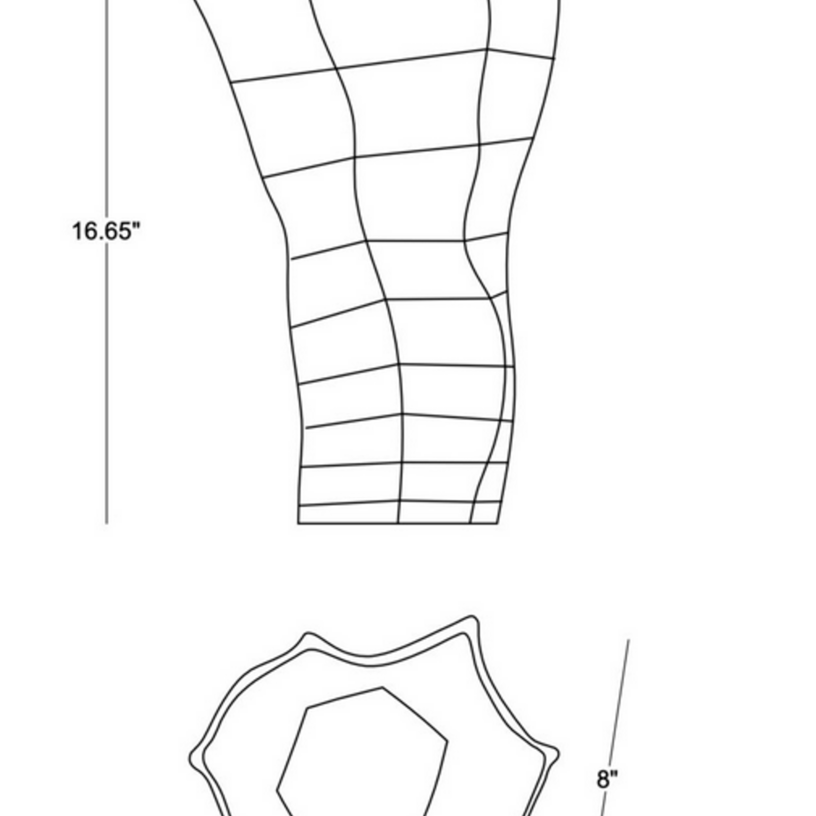 Lucille Ceramic Vase 16″H x 10.5″W x 8.75″D