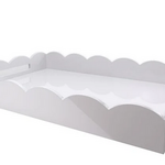 Addison Ross Lacquered Scallop Ottoman Tray Large