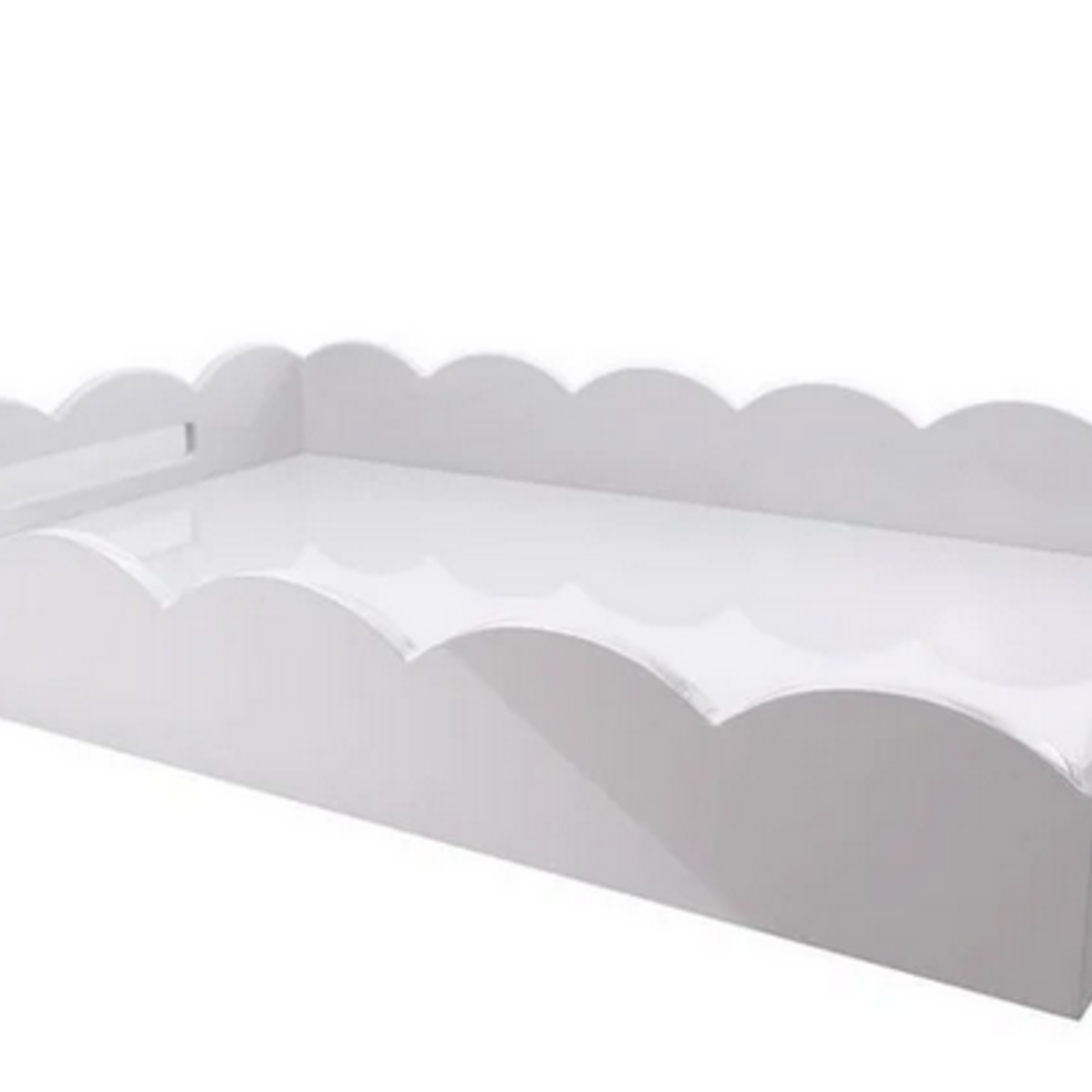 Addison Ross Lacquered Scallop Ottoman Tray Large