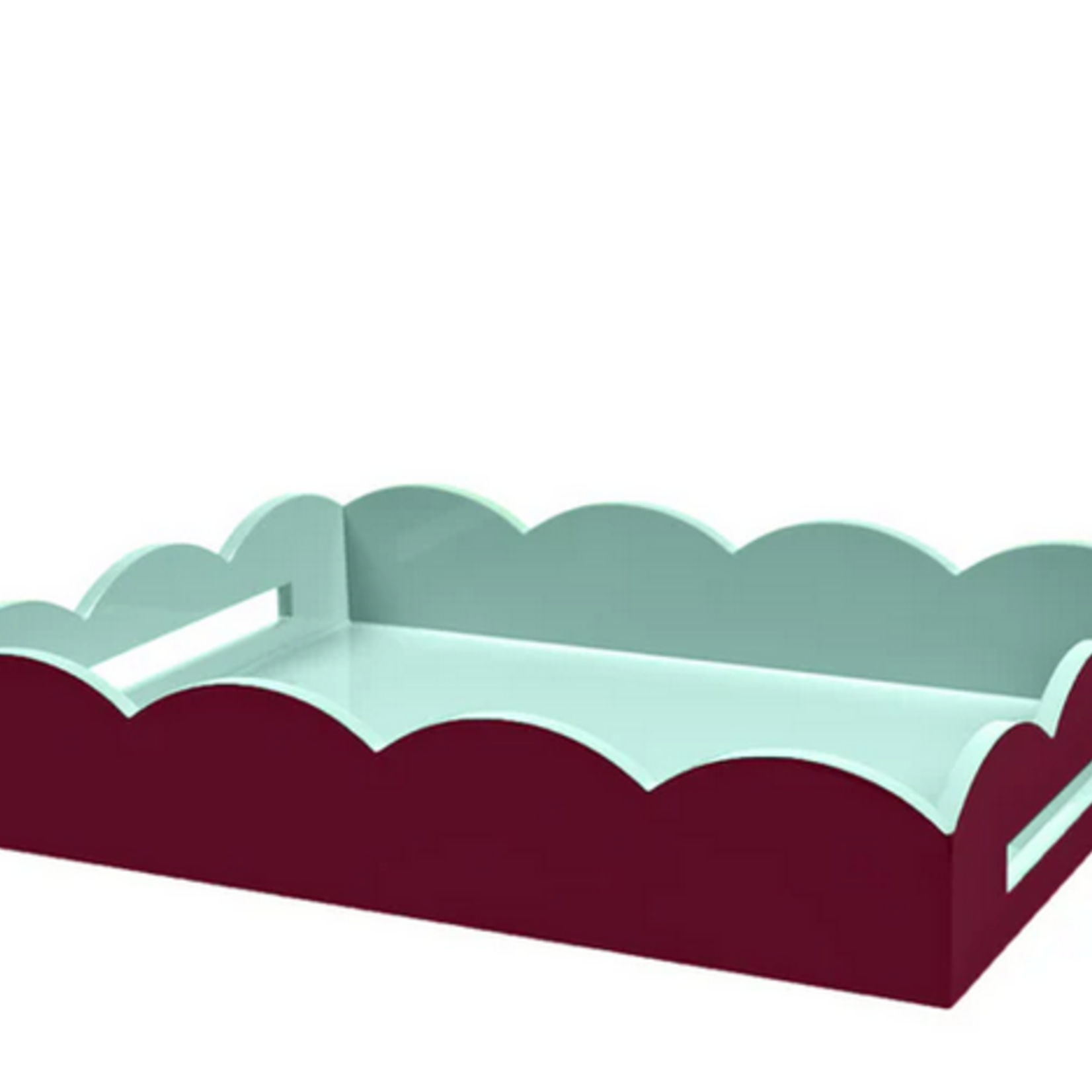 Addison Ross Lacquered Scallop  Two-Tone Tray Medium