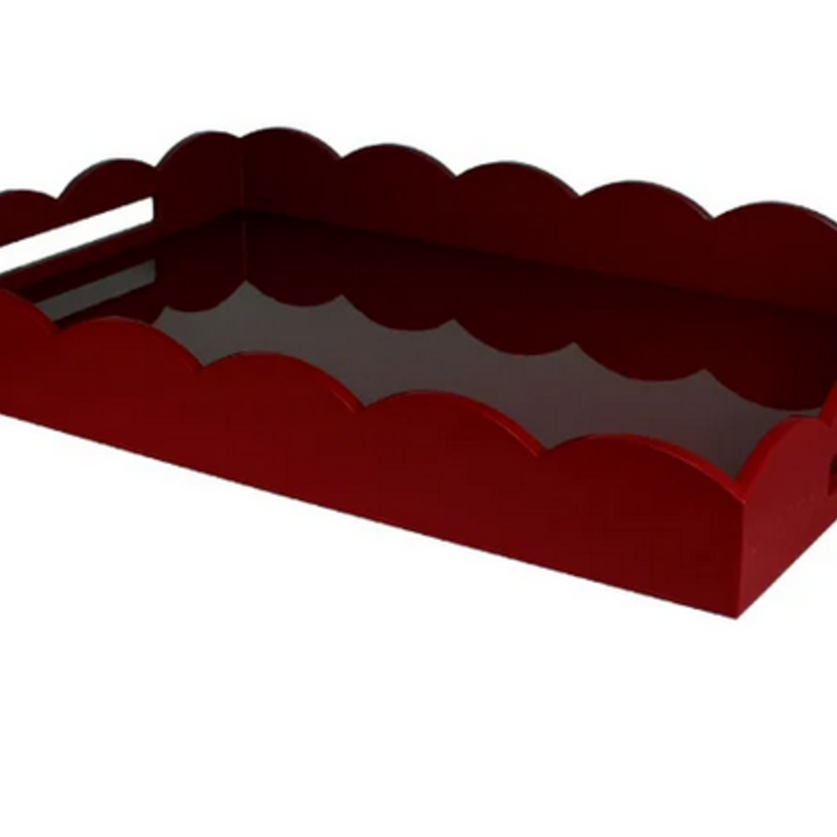 Addison Ross Lacquered Scallop Ottoman Tray Large
