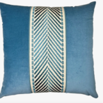 Brooks Light Blue Pillow 22"