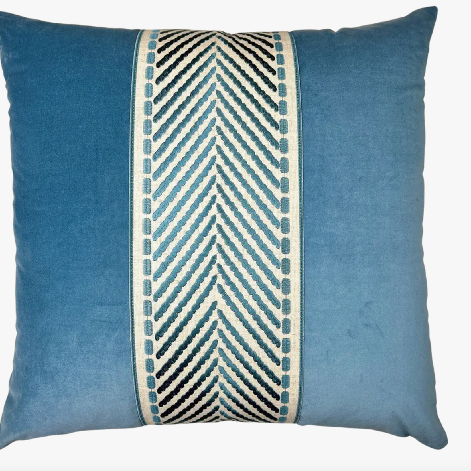 Brooks Light Blue Pillow 22"