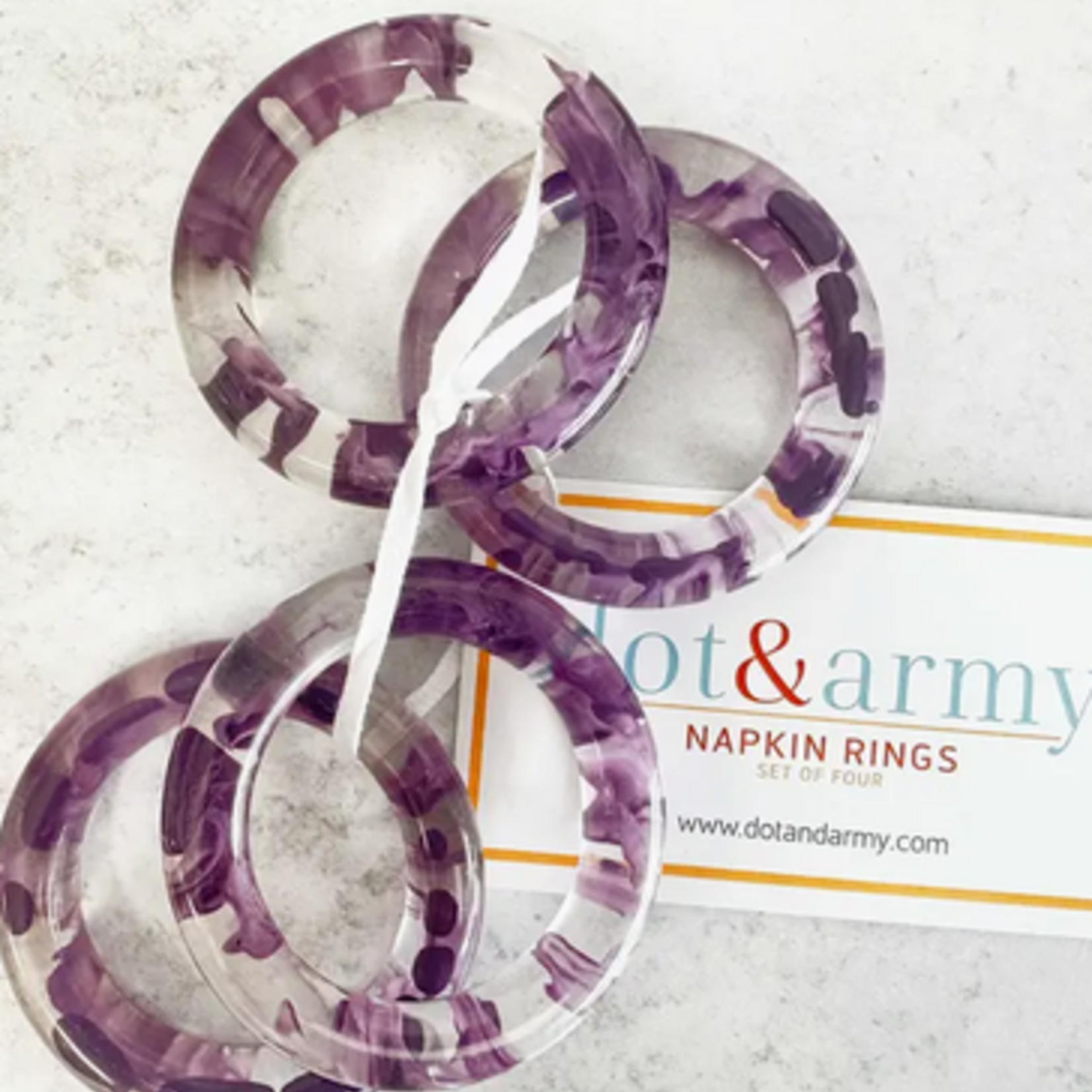 Dot and Army Element Napkin Rings