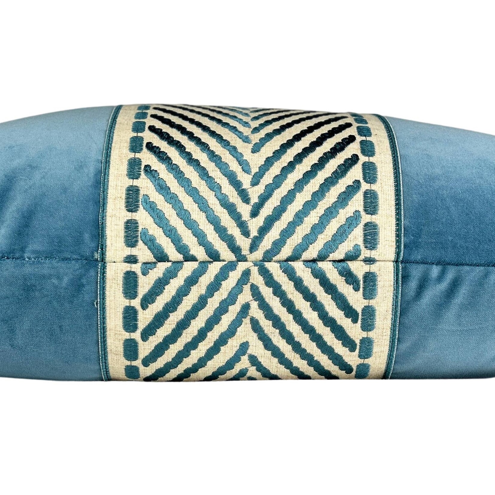 Brooks Light Blue Pillow 22"