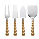Gold Beaded Cheese Set of 4