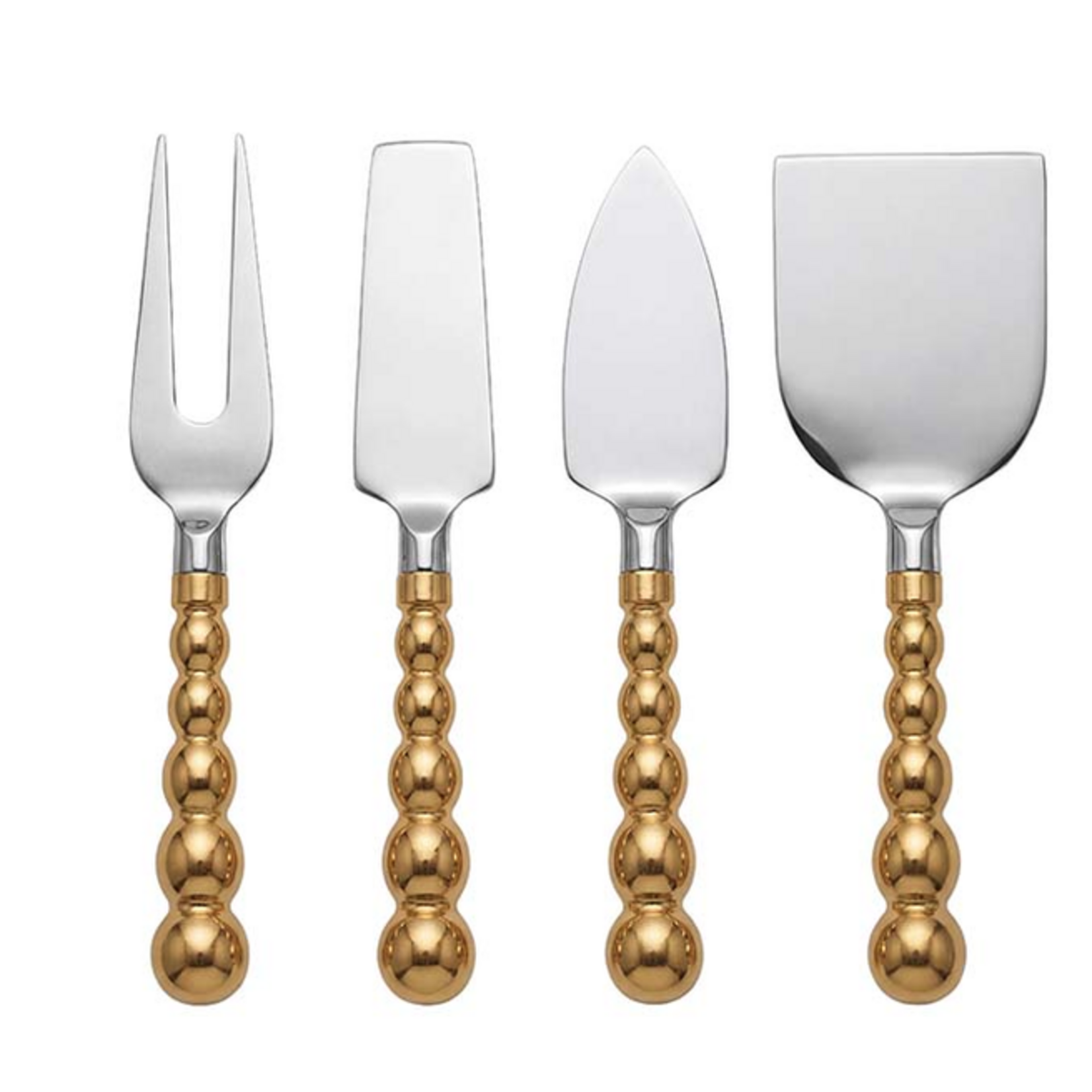 Gold Beaded Cheese Set of 4