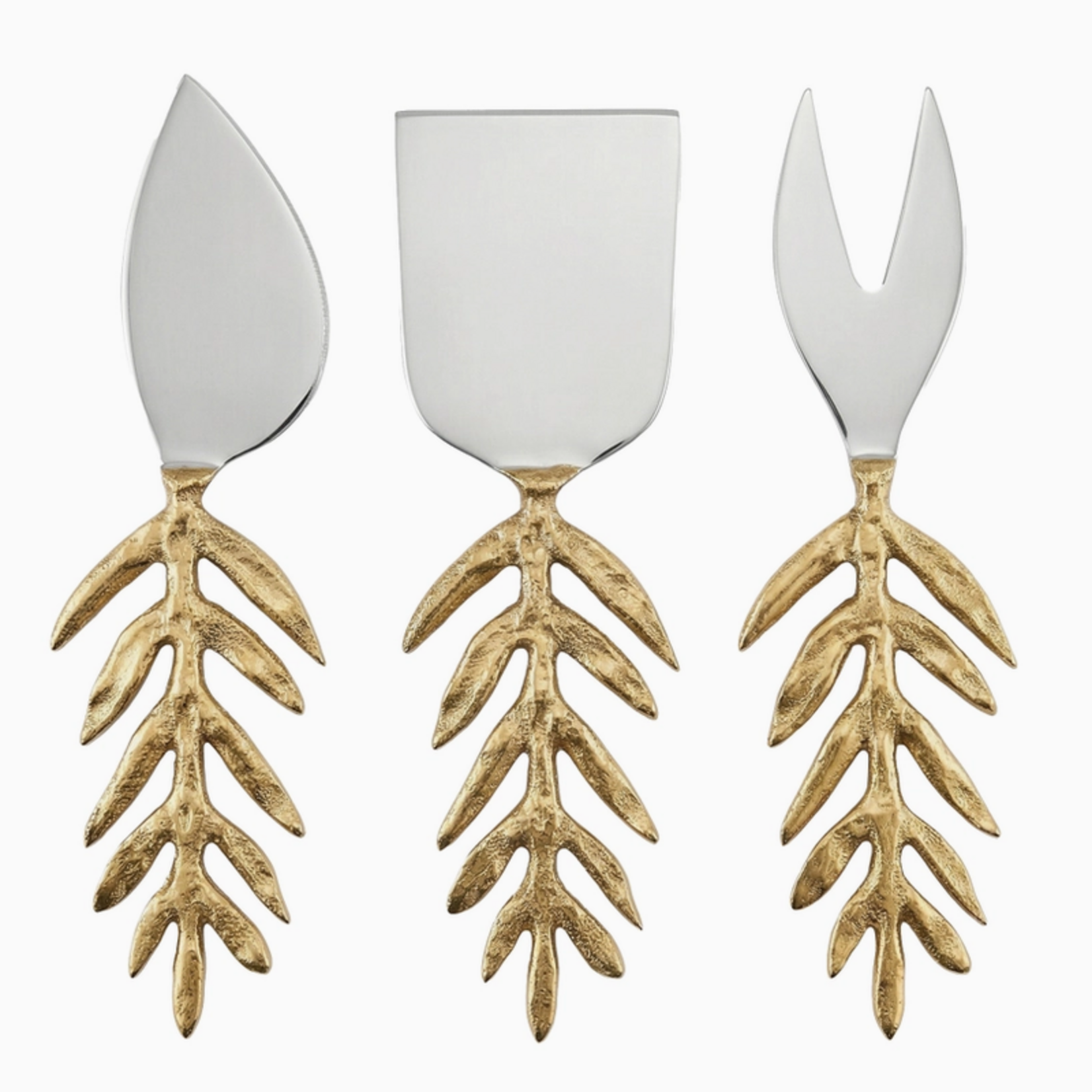 Gold Leaf Cheese Set of 3