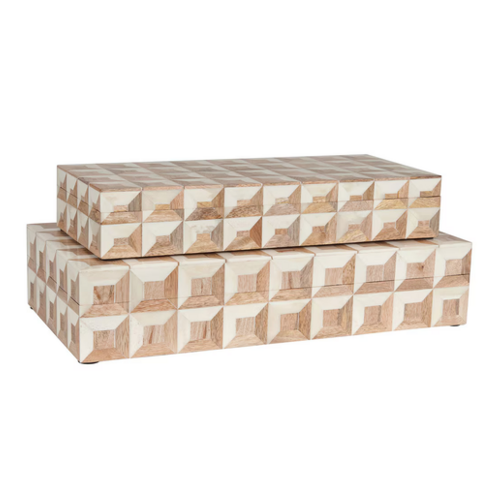 Naima Decorative Box White - Set of 2