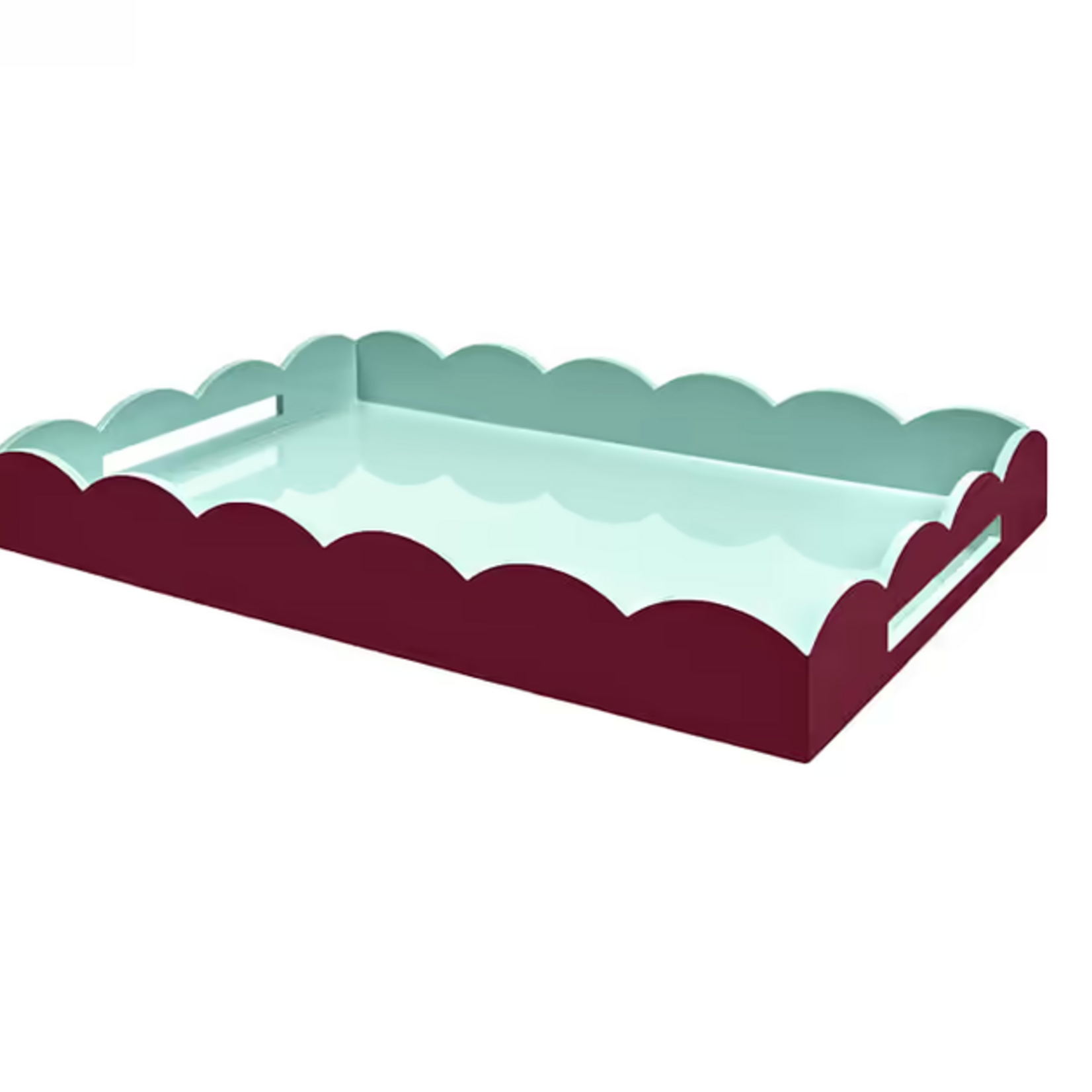 Addison Ross Lacquered Scallop Two-Tone Tray Large