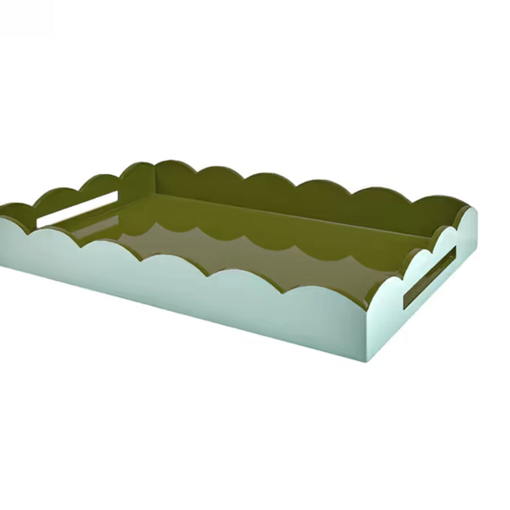 Addison Ross Lacquered Scallop Two-Tone Tray Large