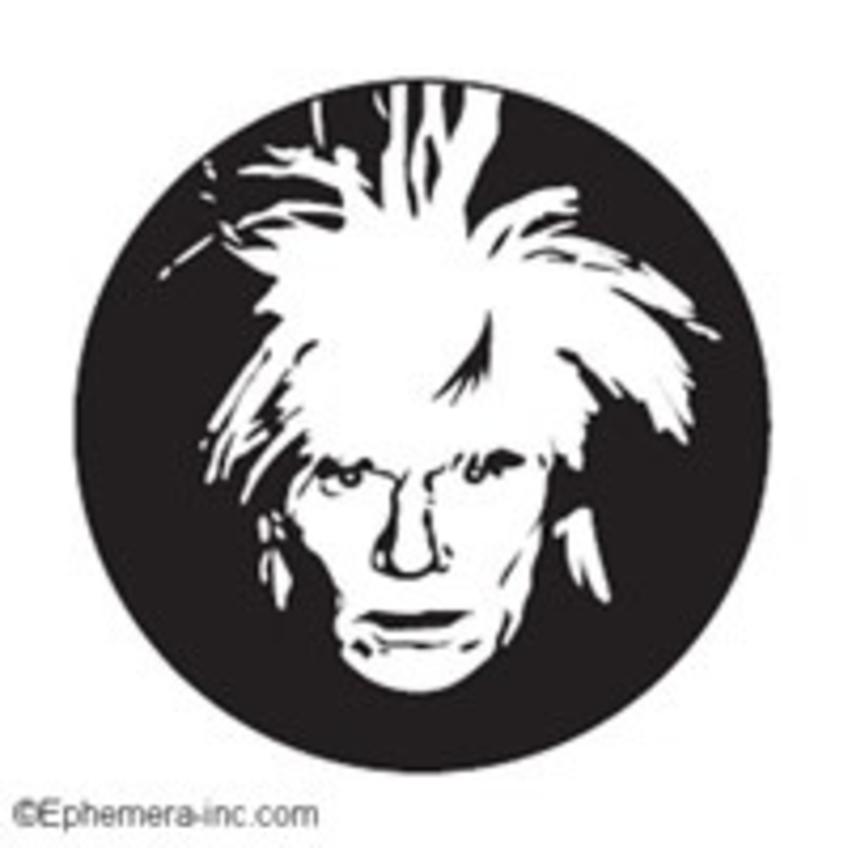 Button - Andy Warhol Crazy Hair