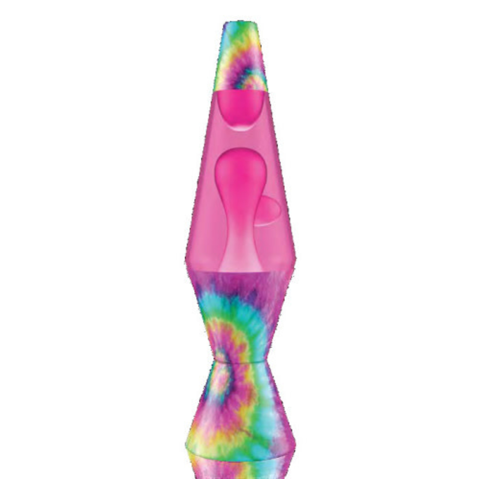 Lava Lamp - 14.5" Tie Dye Pink Spiral