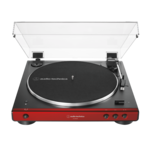 Fully Automatic Wireless Belt-Drive Bluetooth Turntable - Red