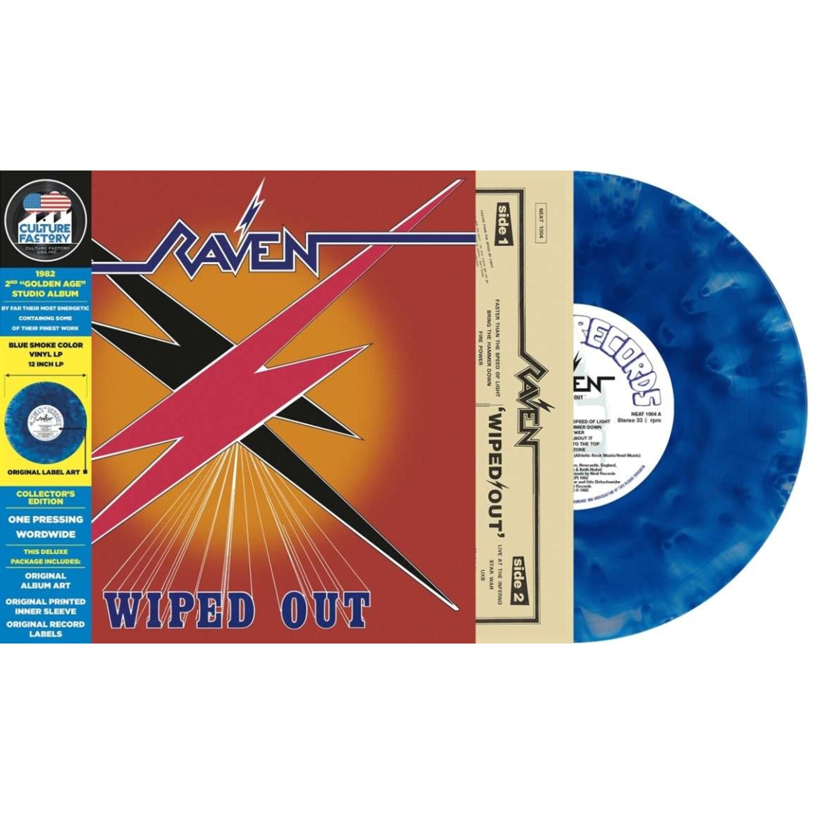 Raven - Wiped Out (Blue Vinyl) [LP]