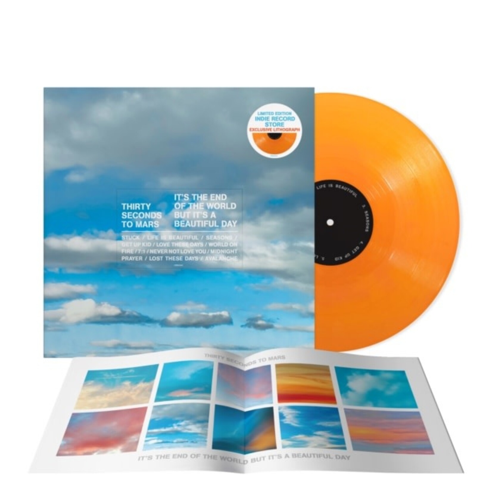 Thirty Seconds To Mars - It's The End Of The World But It's A Beautiful Day  (Indie Orange Vinyl) [LP]