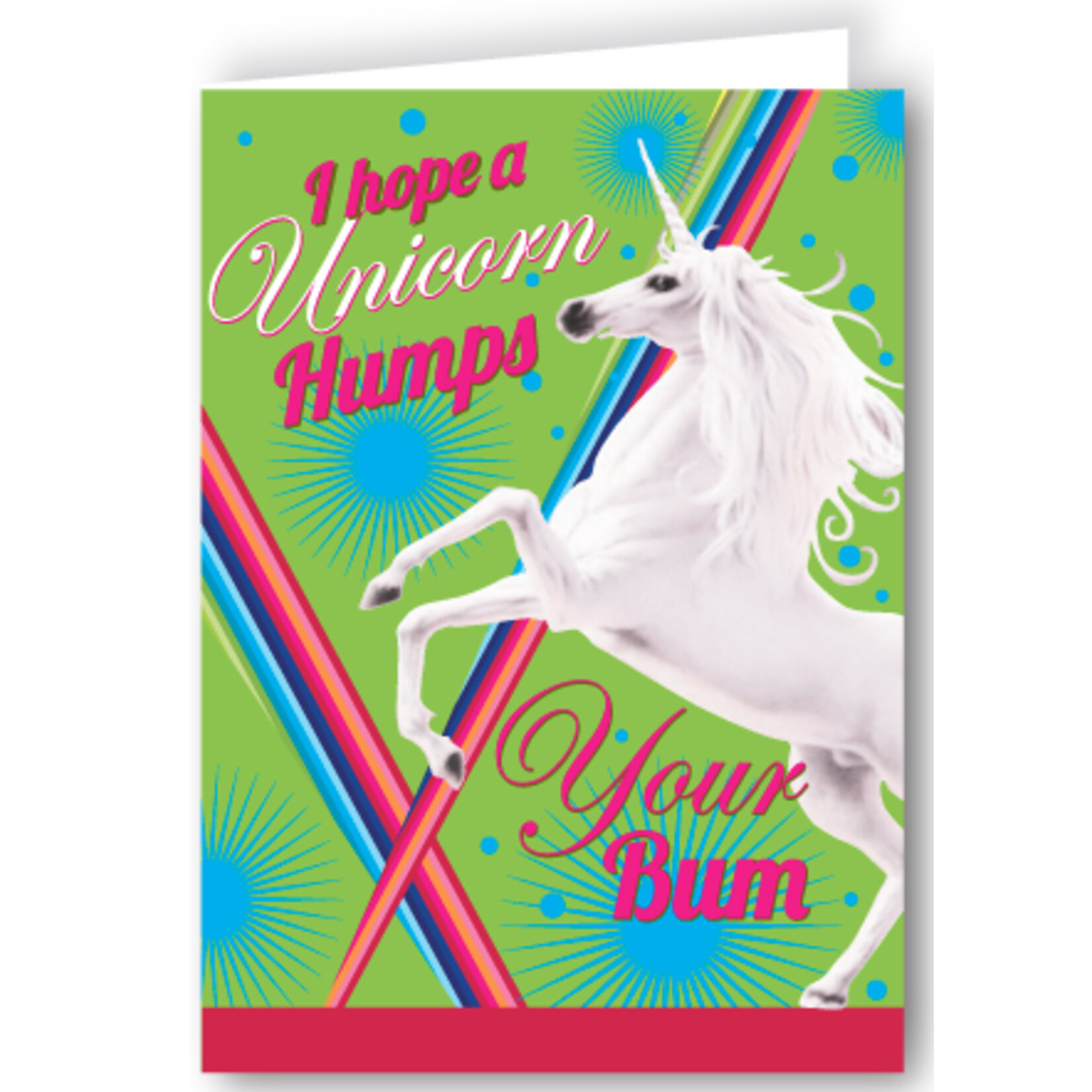Greeting Card - I Hope A Unicorn Humps Your Bum