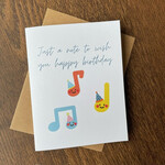 Greeting Card - Just A Little Note To Wish You Happy Birthday
