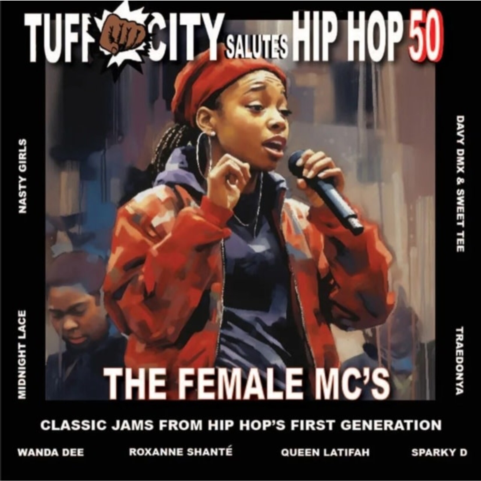 Various Artists - Tuff City Salutes Hip Hop 50: The Female MC's (Red/Orange Vinyl) [LP/7"] (RSDBF2023)