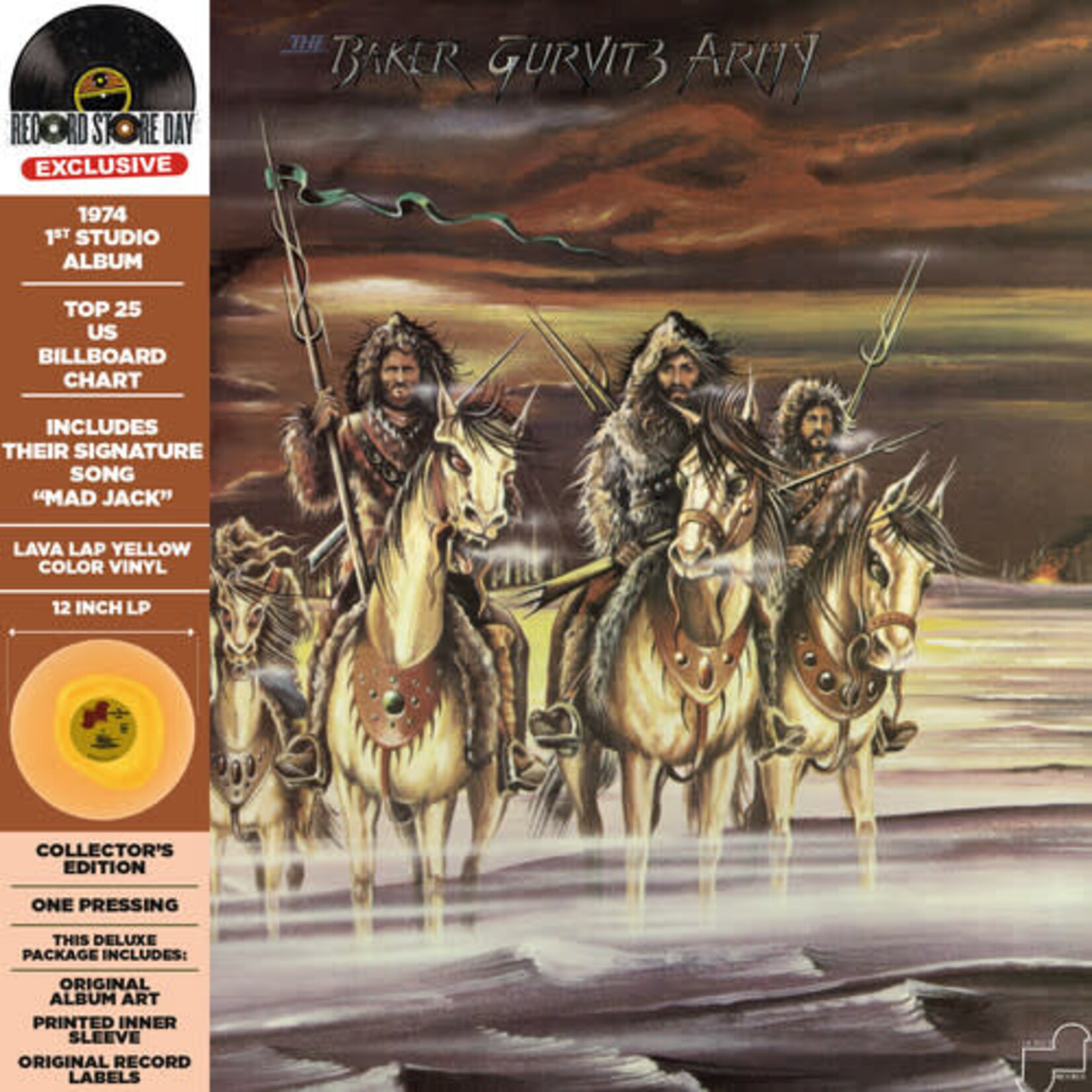 Baker Gurvitz Army - The Baker Gurvitz Army (Yellow/Orange Vinyl) [LP] (RSD2023)