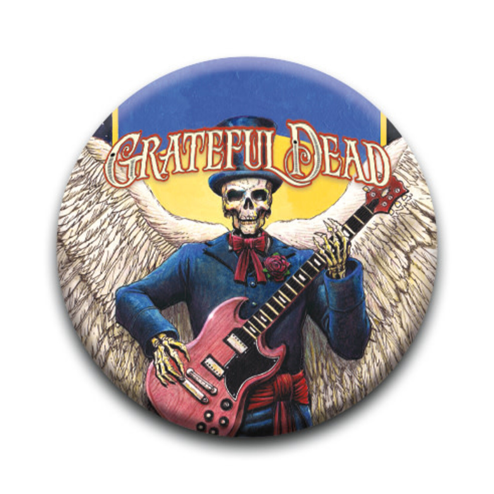 Button - Grateful Dead: Skeleton Guitar