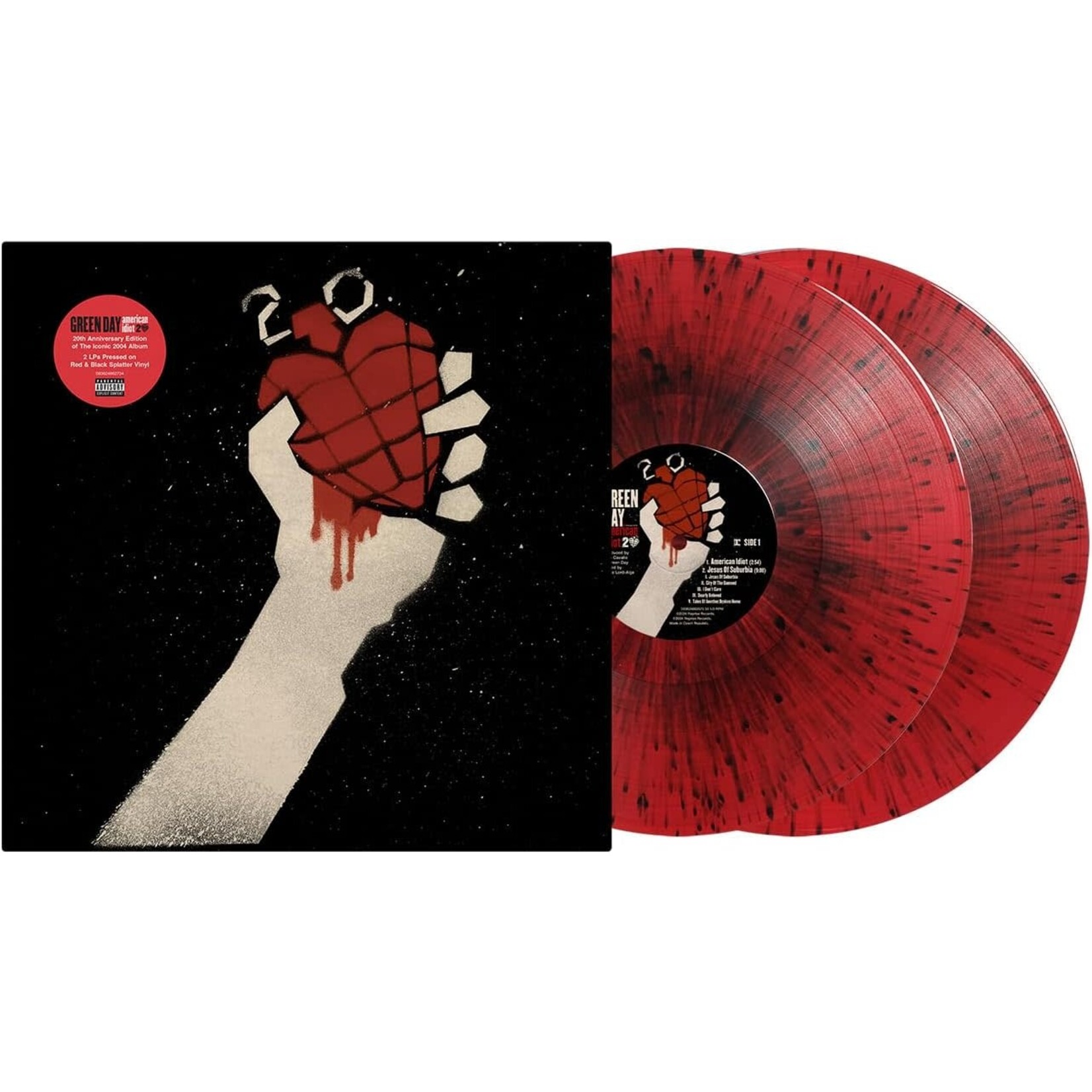 Green Day - American Idiot (20th Ann Ed) (Black/Red Vinyl) [2LP]