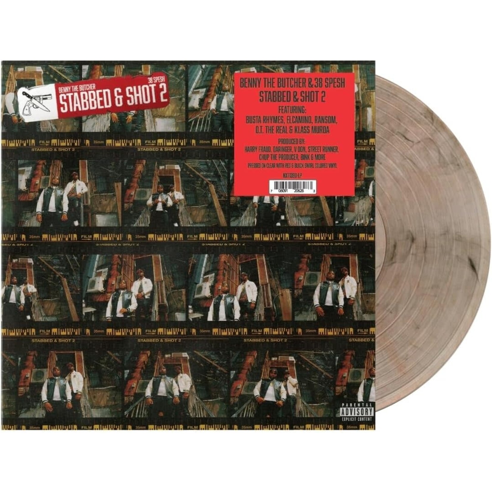 Benny The Butcher/38 Spesh - Stabbed & Shot 2 (Red/Black Vinyl) [LP]