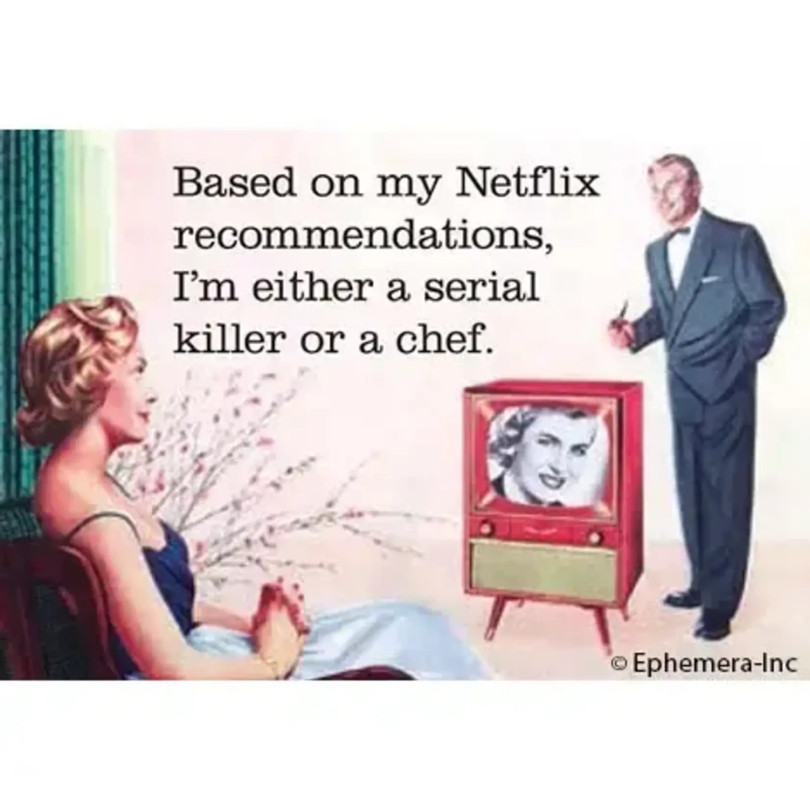 Magnet - Based On My Netflix Recommendations, I'm Either A Serial Killer Or A Chef.