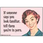 Magnet - If Someone Says You Look Familiar, Tell Them You're In Porn.