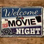 Metal Sign - Welcome To Movie Night