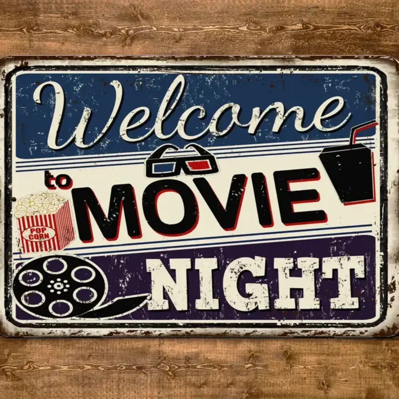 Metal Sign - Welcome To Movie Night