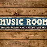 Metal Sign - Music Room: Where Words Fail Music Speaks