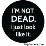 Button - I'm Not Dead, I Just Look Like It.