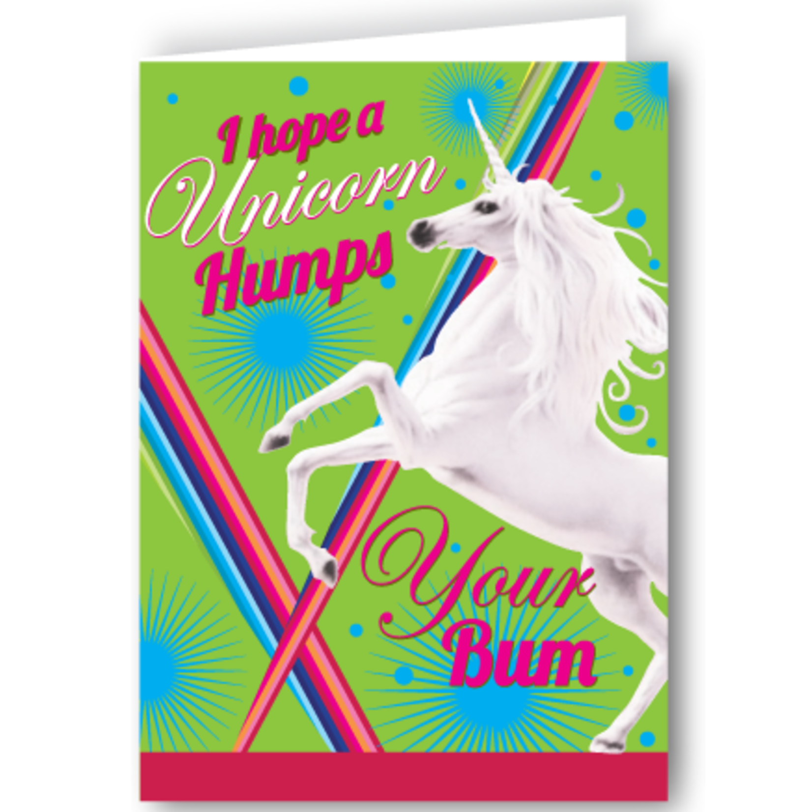 Greeting Card - I Hope A Unicorn Humps Your Bum
