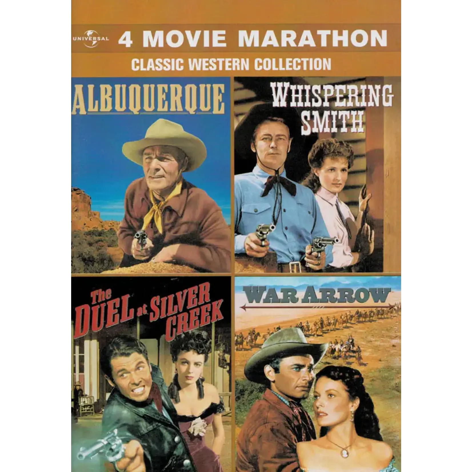 Albuquerque/Whispering Smith/The Duel At Silver Creek/War Arrow - 4 Movie Marathon: Classic Western Collection [USED 2DVD]