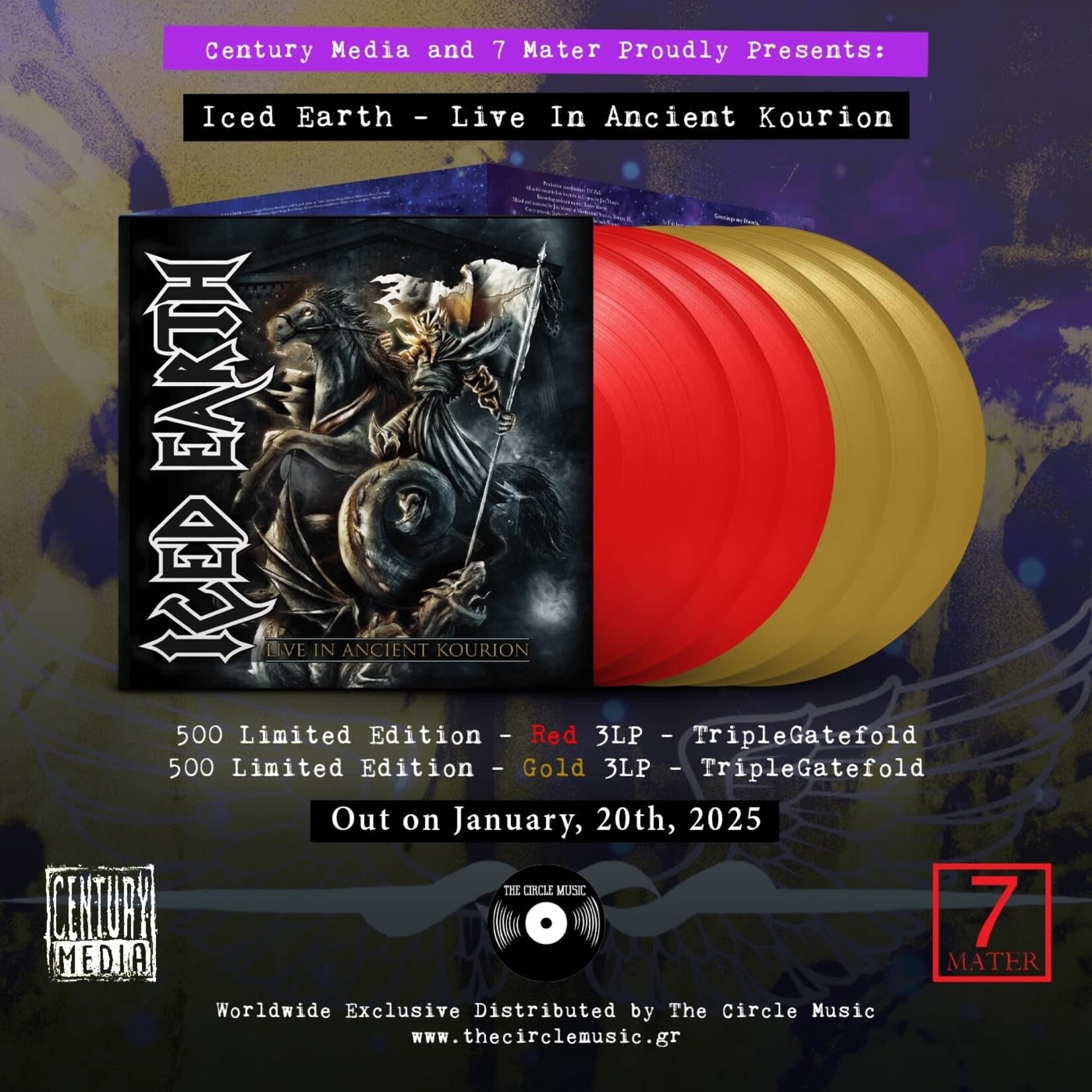 Iced Earth - Live In Ancient Kourion (Gold Vinyl) [3LP]
