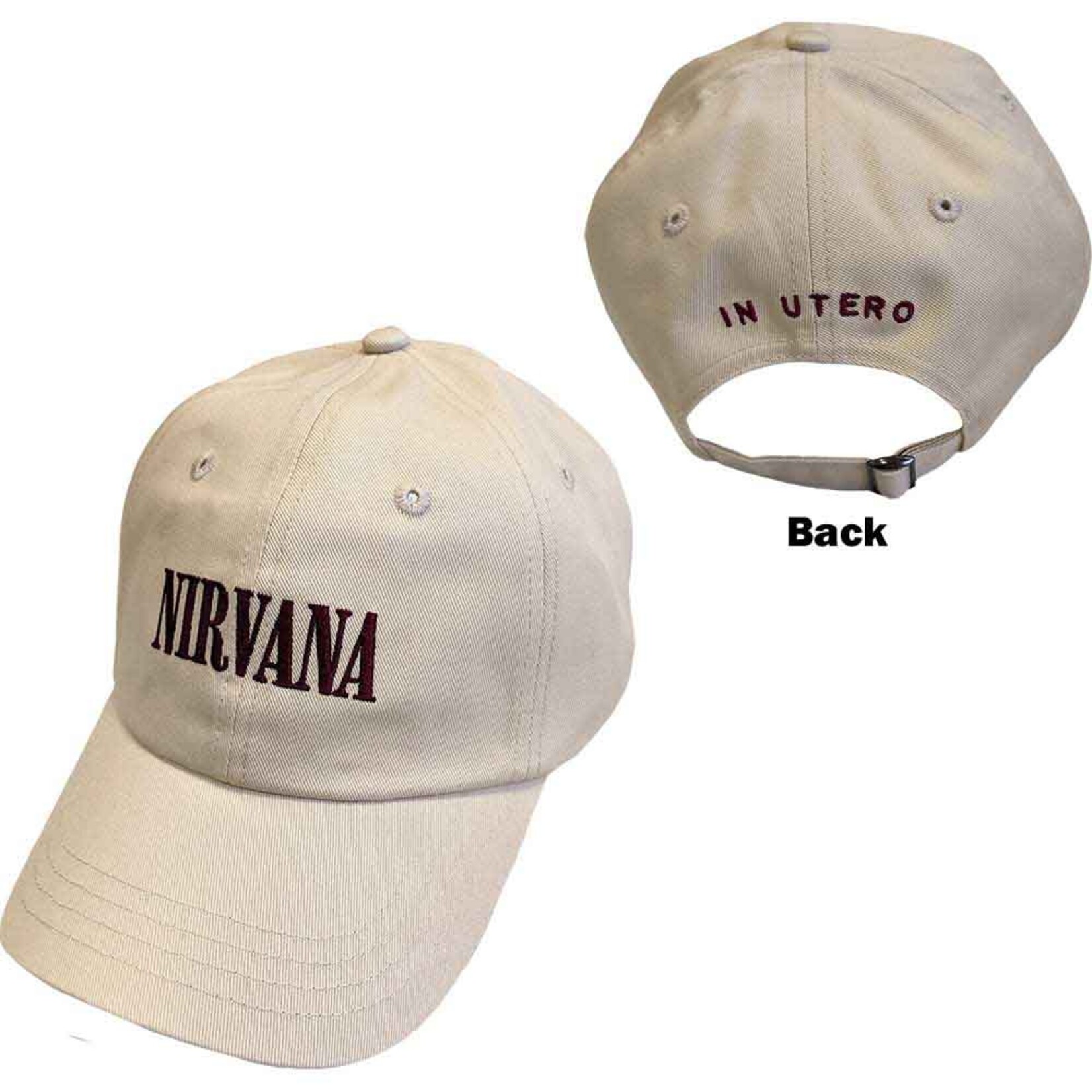 Baseball Cap - Nirvana: Text Logo In Utero