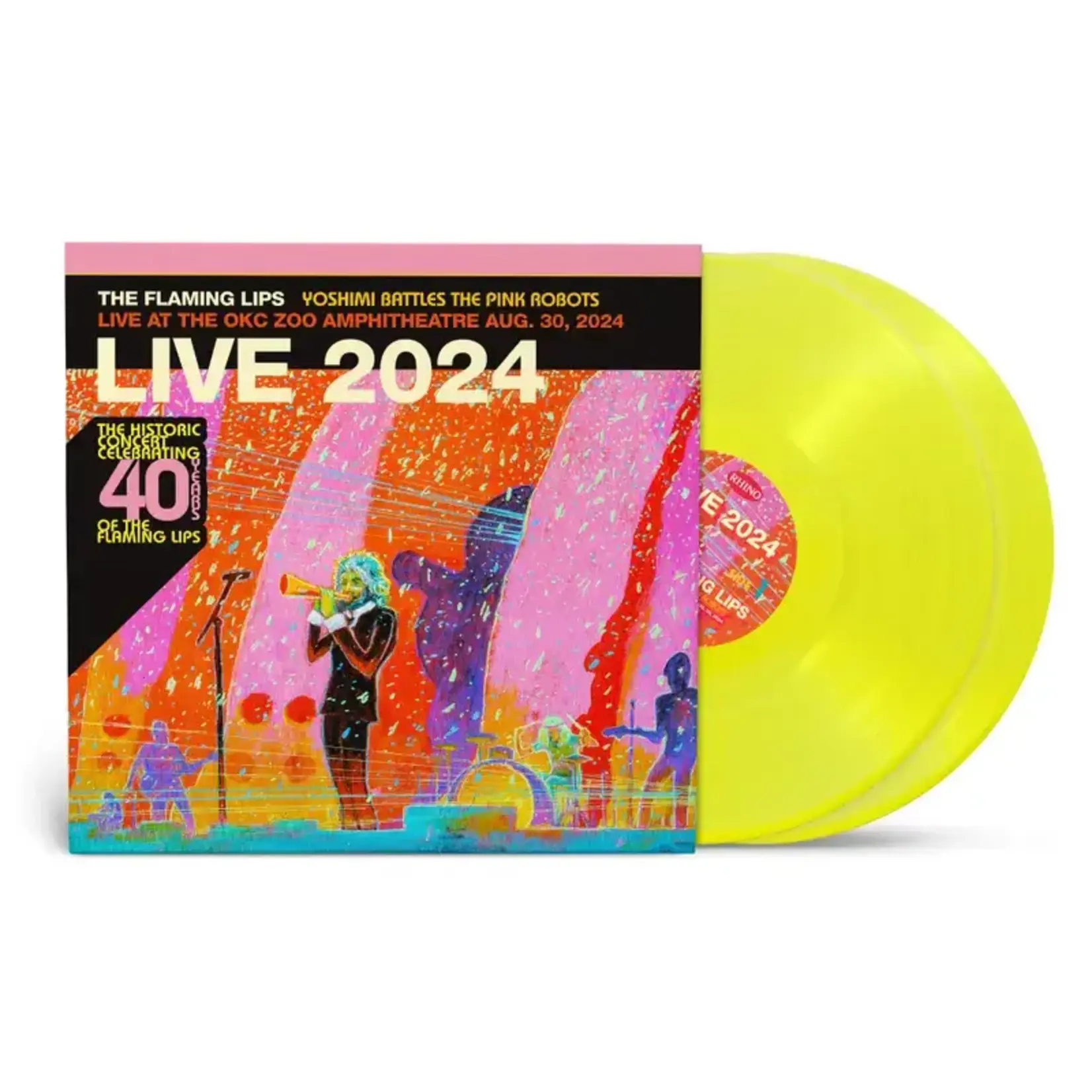 Flaming Lips - Yoshimi Battles The Pink Robots Live At The OKC Zoo Amphitheatre, Aug. 30, 2024 (Yellow Vinyl) [2LP] (RSDBF2025)