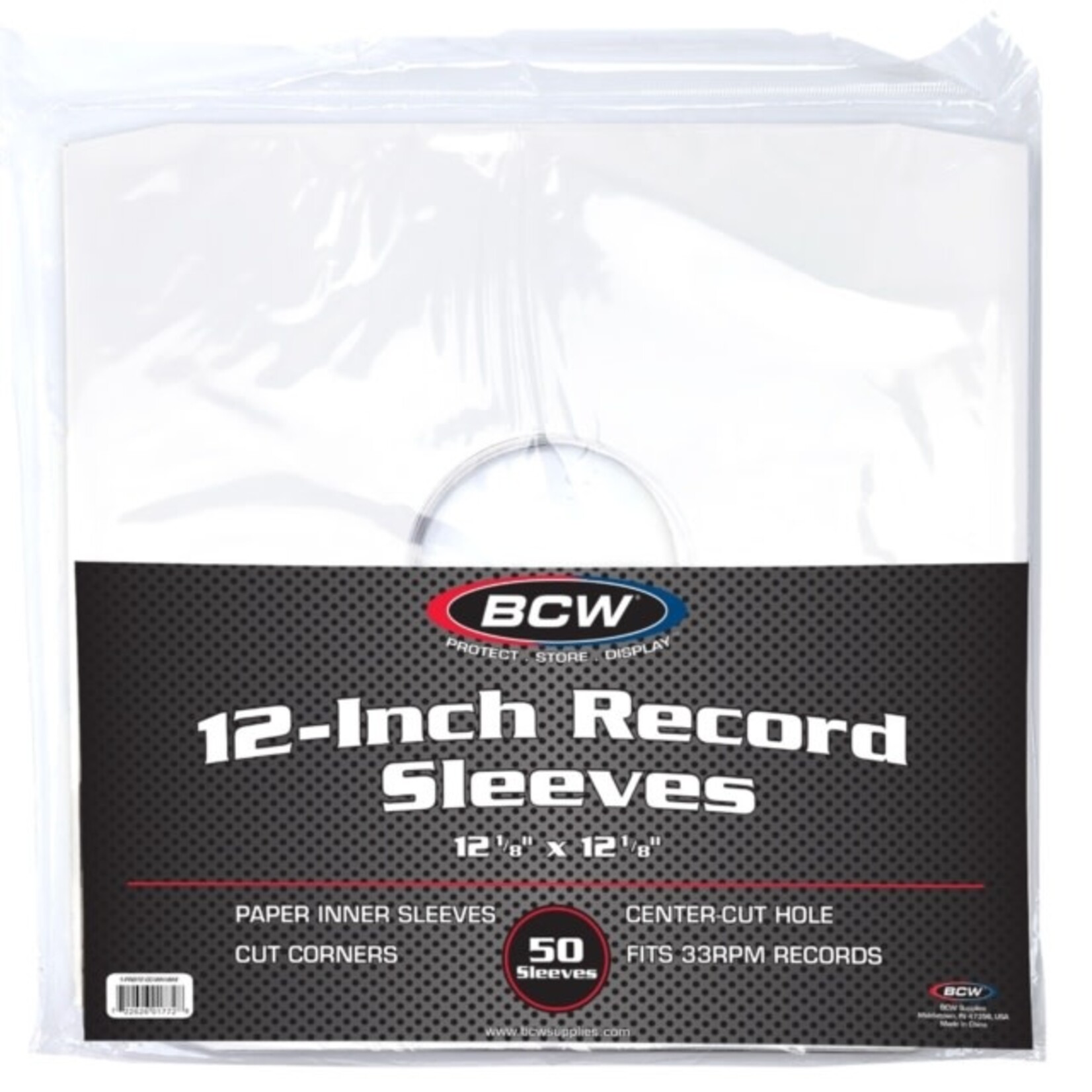 12" Paper Inner Record Sleeves - 50 Pack