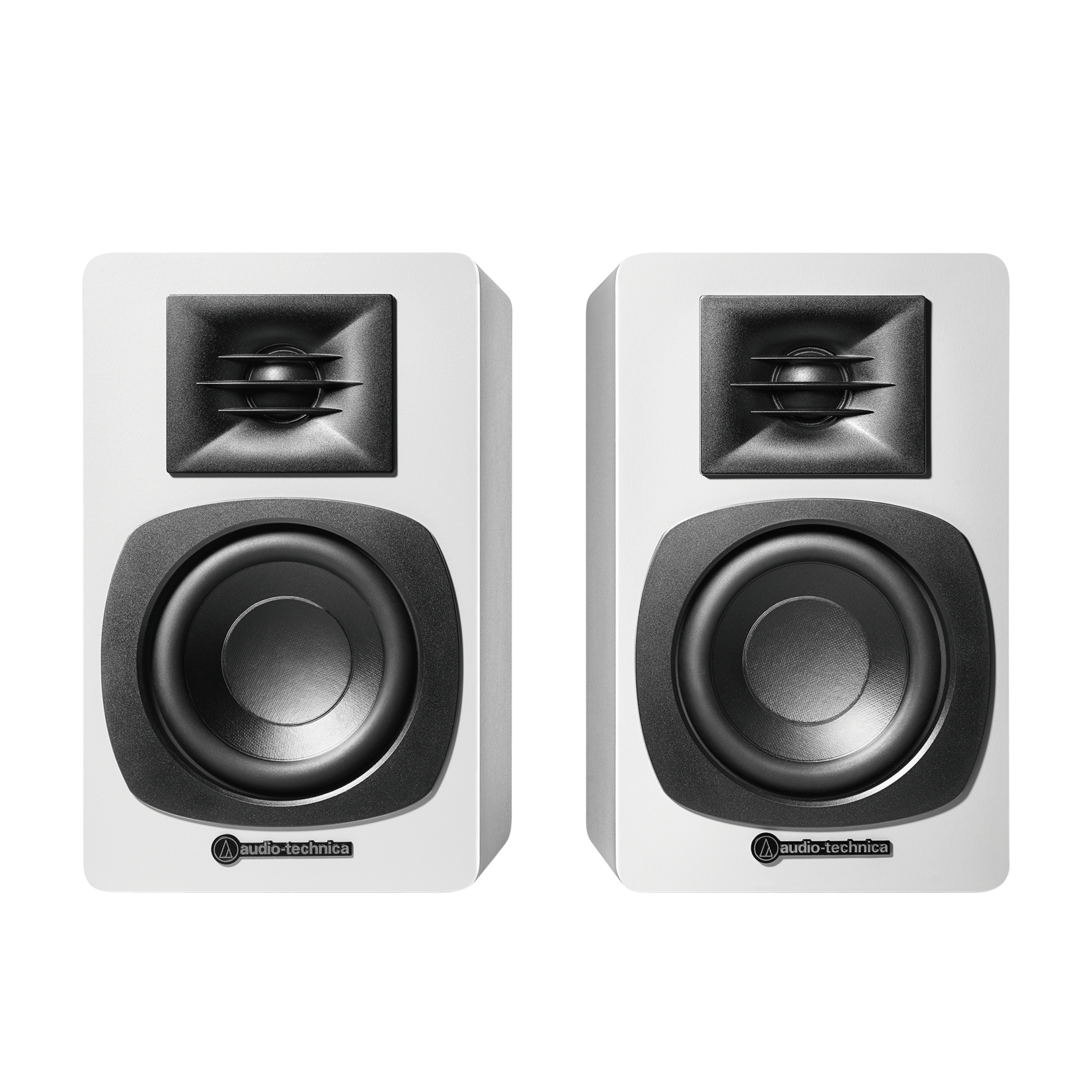 Powered Bookshelf Speakers - White