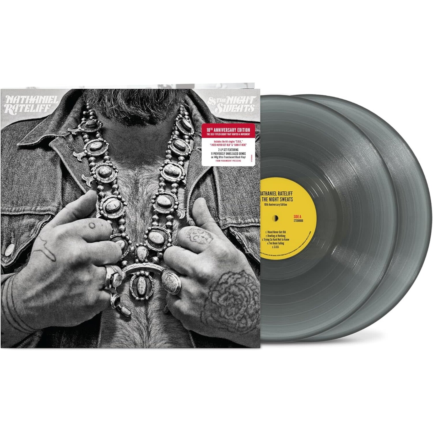 Nathaniel Rateliff & The Night Sweats - Nathaniel Rateliff & The Night Sweats (10th Ann Ed) (Clear/Black Vinyl) [2LP]
